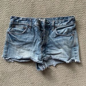 free people jean shorts